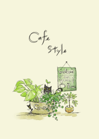 Cat cafe and planter natural.