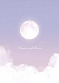 Cloud & Moon  - gray & purple 03