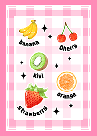 fruits! -light pink-