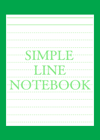 SIMPLE GREEN LINE NOTEBOOK/GREEN