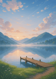 Bright Summer Fields And Sky