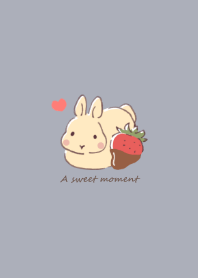 Rabbit&Choco strawberry:gray