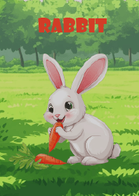 Cute rabbit eats carrots theme(JP)