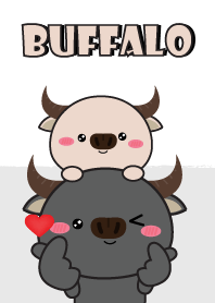 I Love Cute Buffalo & White Buffalo