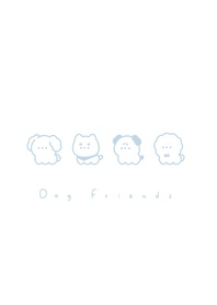 小狗 / white aqua blue