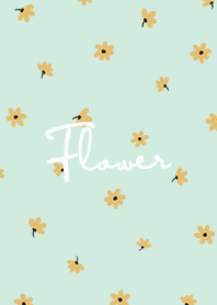 petite flower y - mint cream