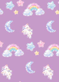 Puffy stars in the sky light purple