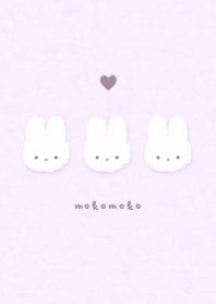 ふわもこ うさぎ - パープル 02