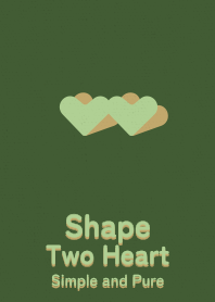 Shape Two heart deep green