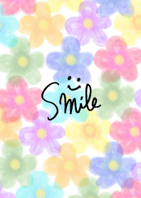 Watercolor Flower garden smile18