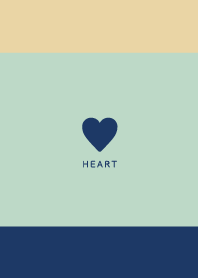 Simple Heart // Navy&Dull Blue Green 03