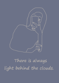 selfie girl =vintage blue=