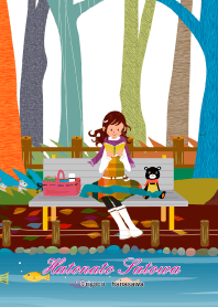 A girl reading a book [Autumn Winter]+