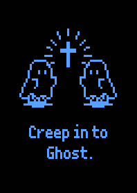 Sheet Ghost Creep in Ghost  - B & Blue 1