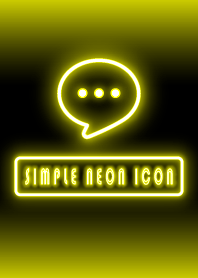 Ikon neon sederhana -Lampu kuning WV