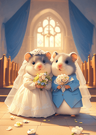 可愛倉鼠結婚了❤