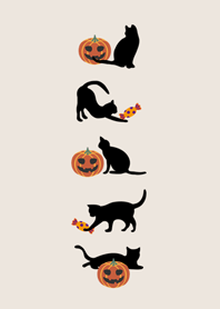 Black Cat - Pumpkin Halloween