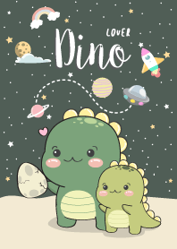 Dino Lover. midnight green2