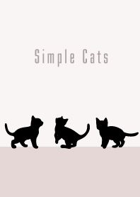 Simple kitten cats : pink beige