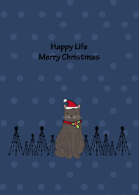 聖誕節快樂(虎斑貓咪)