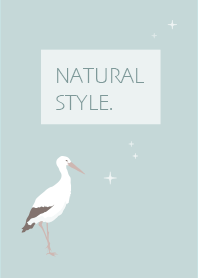 Natural style (stork,ice Blue)