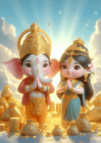 Lakshmi and Ganesha for Good Life V.23