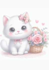 The Floral Melody of a Kitten