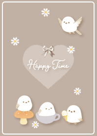 brown Long-tailed Tit's Happy Time 02_2