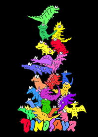 Dinosaur toy tree tower/black.