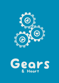 Shape Gears&Heart Cerulean Blue
