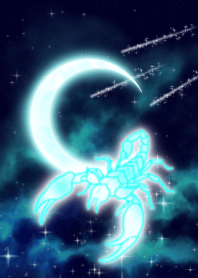Moon and Scorpio light blue JPN