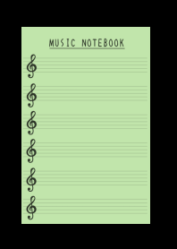 MUSIC COLOR NOTEBOOKj-ICE GREEN-GREEN
