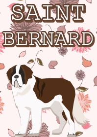 SAINT BERNARD AND FLOWERS