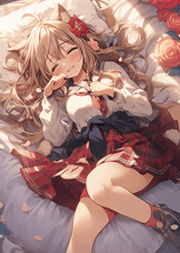 在床上的可愛性感❤狐狸學生妹