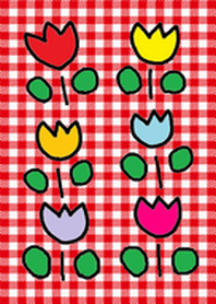 red x tulips theme