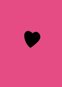 Vivid pink and black heart.