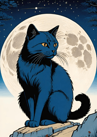 Cat under the Moon 7227E5