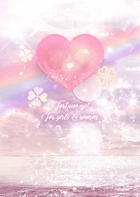 女性の運気アップ♡ピンクの海とハート&虹