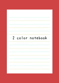 2 COLOR NOTEBOOK/LB&YEL GR/RED/BEIGE