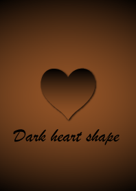 Dark heart shape - Brown -
