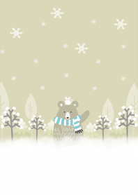 Scandinavian winter bear and mouse.