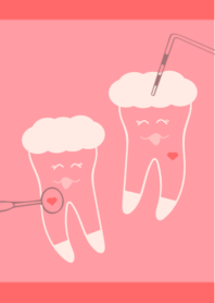 牙齒(微笑版)-葡萄紫-草莓粉-純色背景