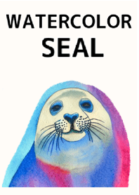 simple seal watercolor painting
