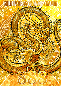 Golden dragon and pyramid 8 Adult theme