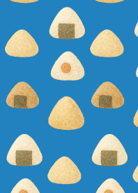 onigiri on blue