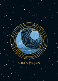 閃耀藍點太陽和月亮天體圖標