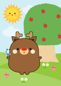 Fat Deer in Forest Theme