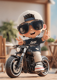 Chibi Cool Biker Boy