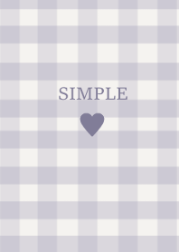 SIMPLE HEART -check brownblue-