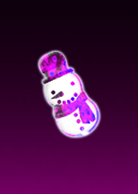 A quiet night snowman pink